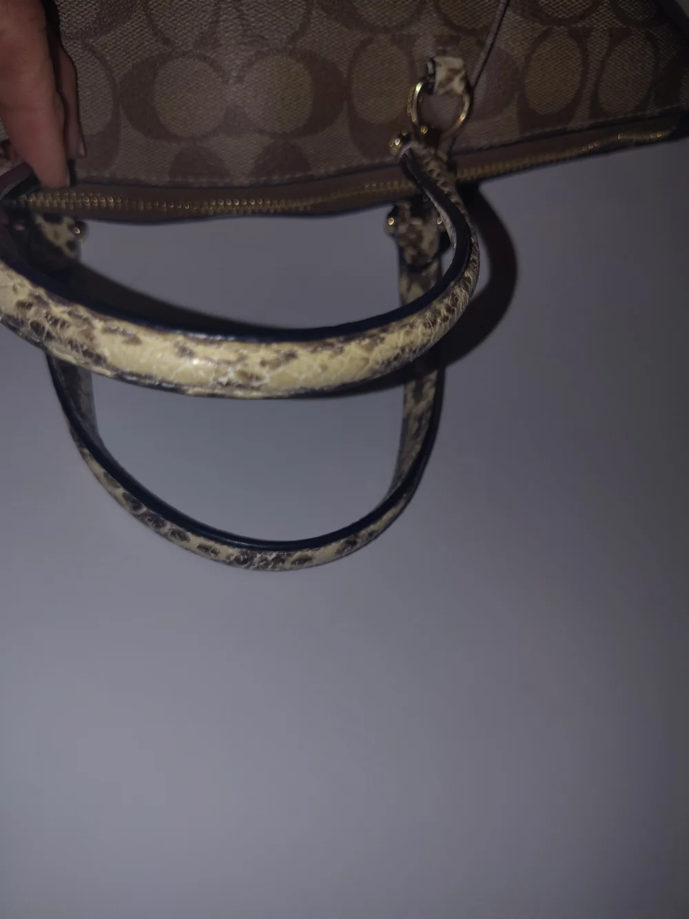 COACH Signature Canvas Satchel in Brown